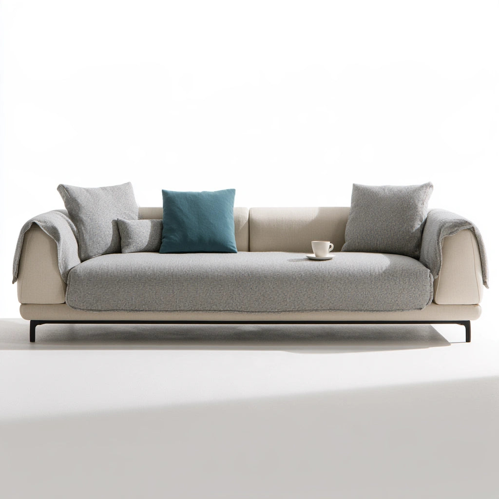 Schutzbezug für Sofa, Farbe: grau und beige