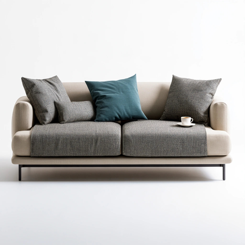 Schutzbezug für Sofa, Farbe: grau und beige