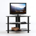Moderner TV-Schrank, mit vier Ebenen, Farbe: schwarz